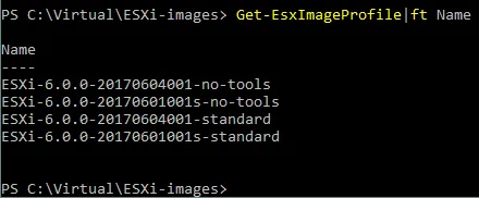 Comprobación del nombre del perfil de imagen estándar