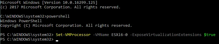 Activación de la virtualización anidada para una máquina virtual Hyper-V