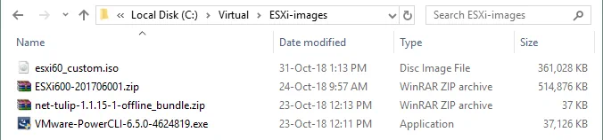 Se crea la imagen de instalación de ESXi 6.0 con controladores de red tulip.