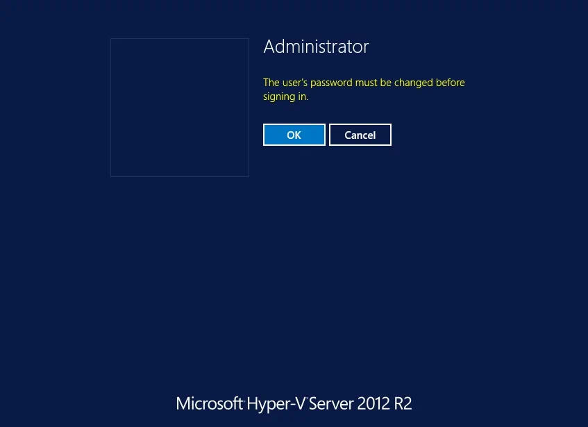The User’s Password in Hyper-V Core Installation