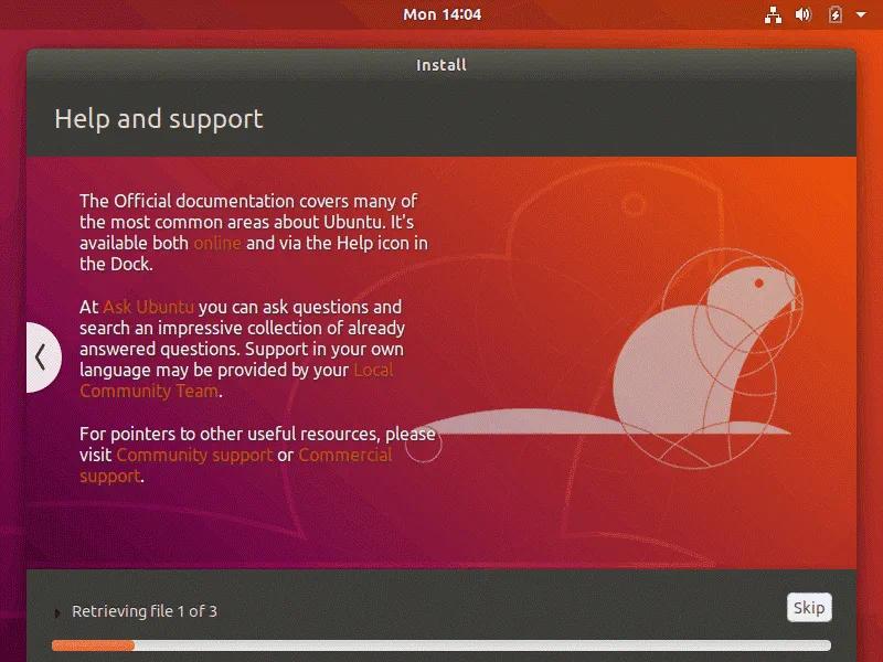 Cómo instalar Ubuntu en VirtualBox - Ubuntu se está instalando