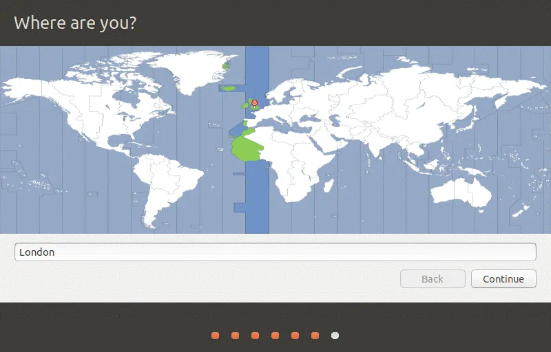 Cómo instalar Ubuntu en VirtualBox - selección de la zona horaria