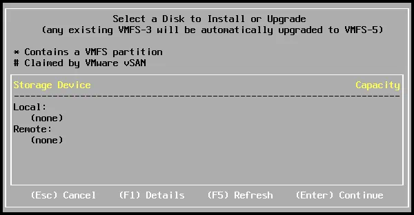 A USB flash drive is not recognized by the ESXi installer.