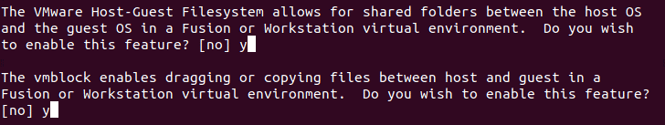VMware Tools installation – enabling features such as shared folders