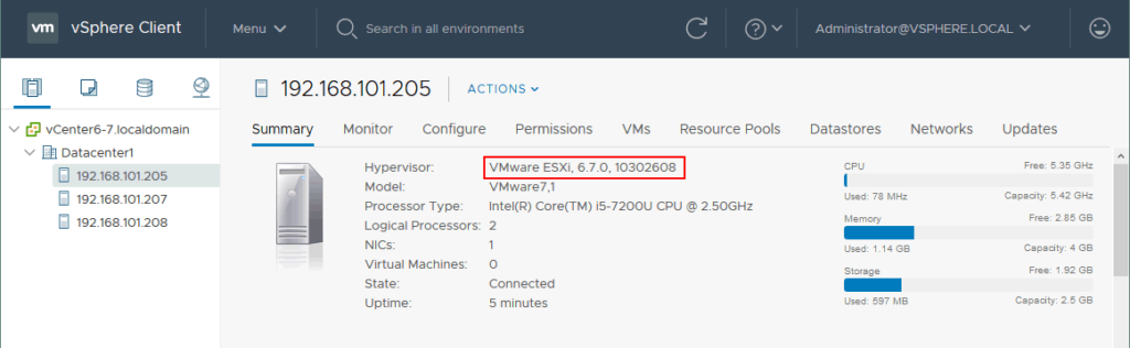 How to Update VMware ESXi 6.5 to 6.7 by Installing Patches