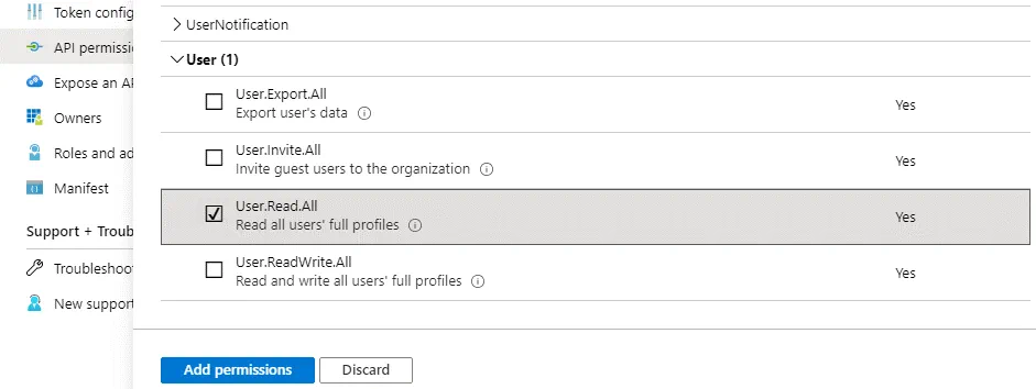 Adding API permissions to back up Office 365 with NAKIVO Backup & Replication