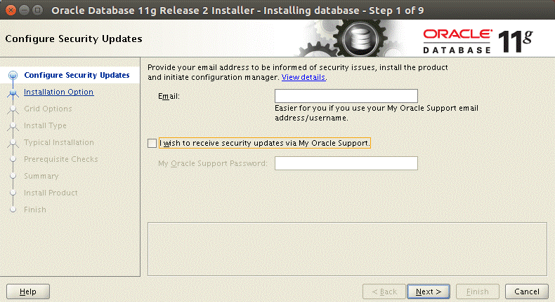 How to install Oracle on Ubuntu – Oracle Universal installer is launched
