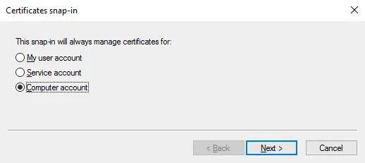 How to Request Certificates for Hyper-V Replication in a Workgroup