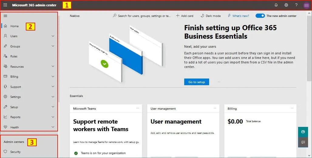 Una nueva versión del centro de administración de Microsoft Office 365
