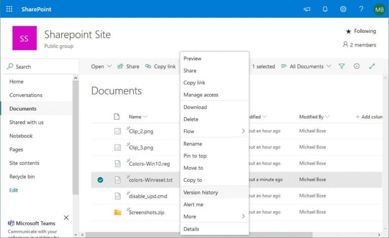 Microsoft Office 365 SharePoint Backup and Recovery