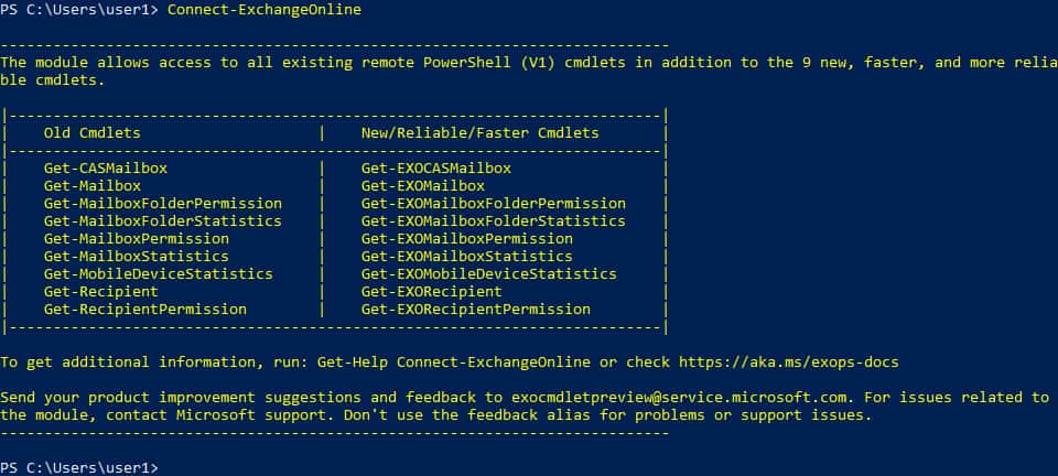 Connecting to Exchange Online in PowerShell to manage Office 365 storage limits