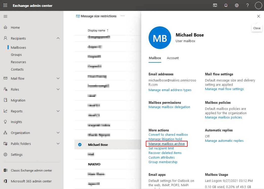 How to Increase Office 365 Mailbox Size Limits