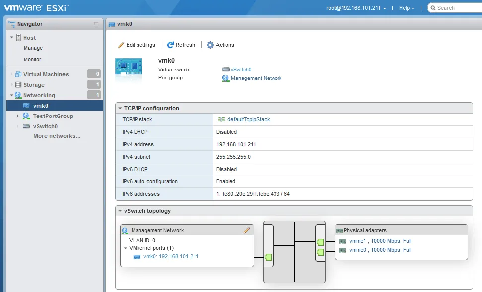 VMware networking explained – connecting a VMkernel port to a virtual switch