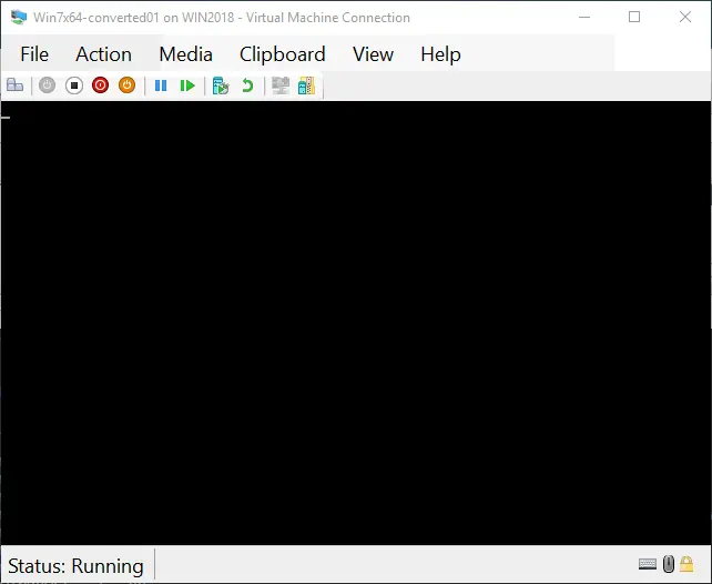 The black screen issue for a VM after VMware to Hyper-V migration