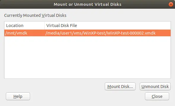 Unmount the vmdk image file from your host Linux file system when not in use