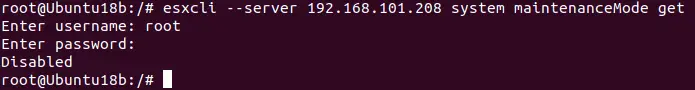 Introducción de un nombre de usuario y una contraseña para ejecutar un comando en un host ESXi de forma remota