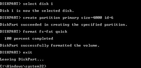 Formatear una partición en VFAT transferir archivos de VM a host (ESXi)