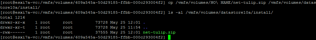 Cómo copiar un archivo de la máquina virtual al host en la interfaz de línea de comandos de ESXi