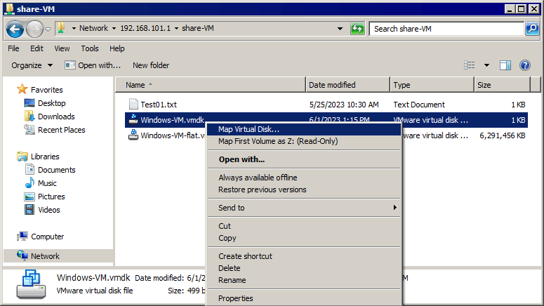 How to map a VMDK file as a virtual disk drive in Windows