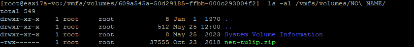 Cómo transferir archivos de VM a host utilizando una unidad flash USB conectada a ESXi