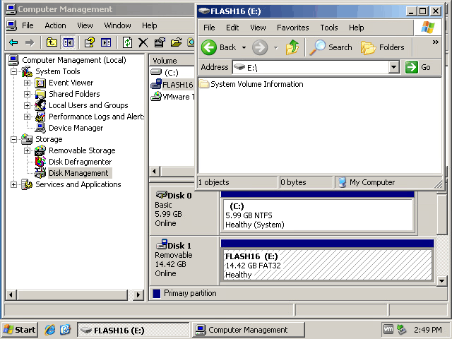 Using a USB flash drive to transfer files from VM to host