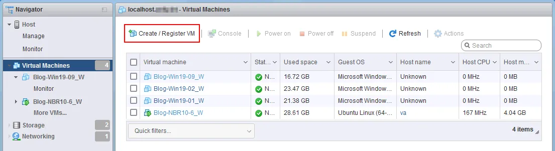 Creating a VM using an OVA template to deploy NAKIVO Transporter