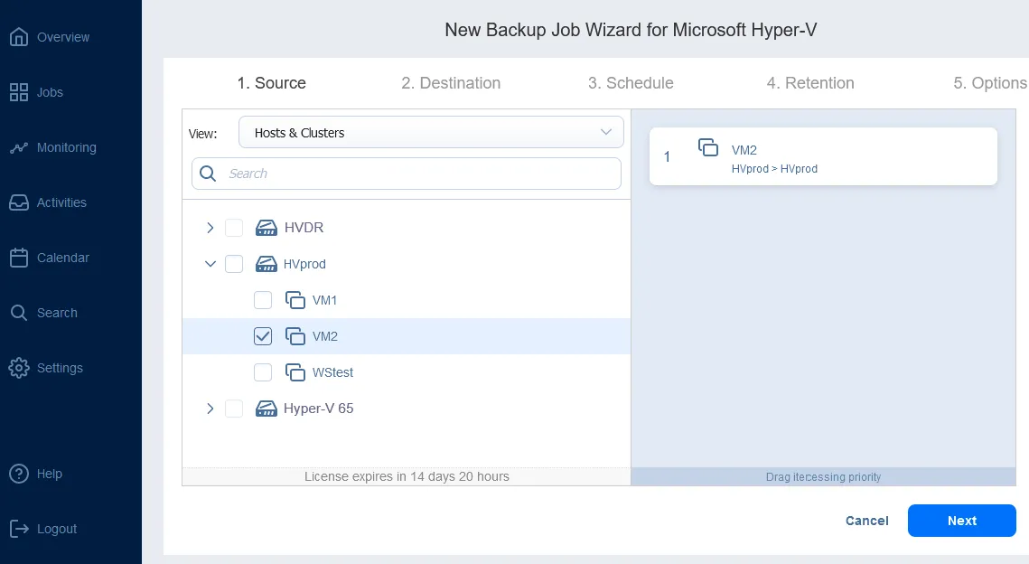 VM backup made in time can be useful during Hyper-V disaster recovery