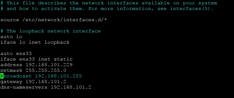 Establecer la configuración IP para una interfaz de red en Debian