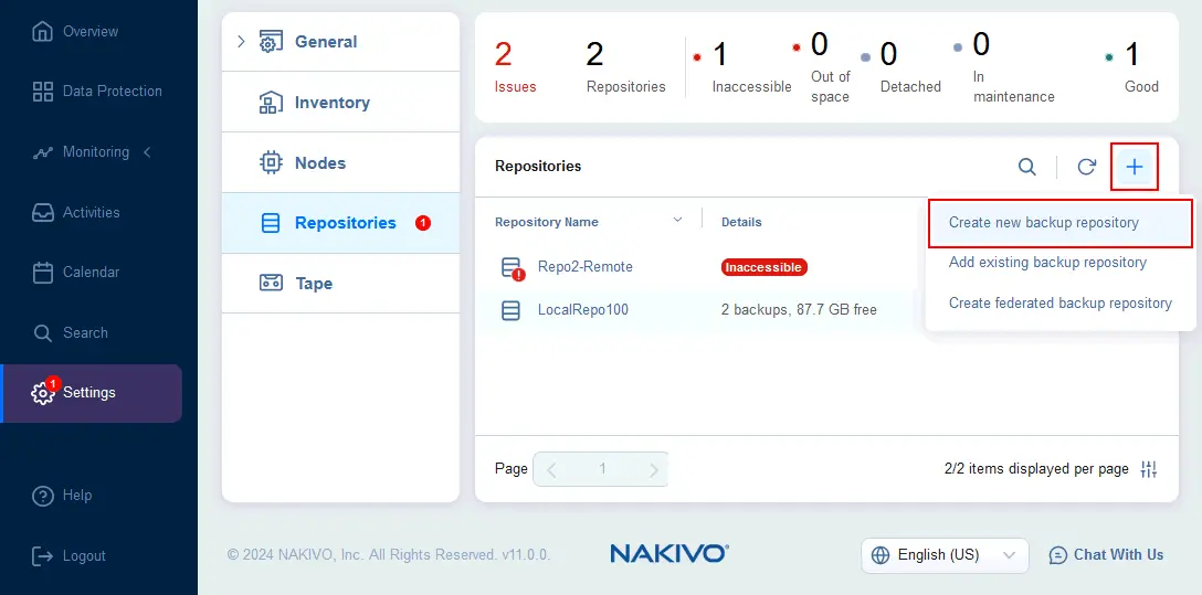 Crear un repositorio de backups en Amazon S3