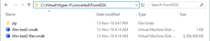 ESXi files are copied