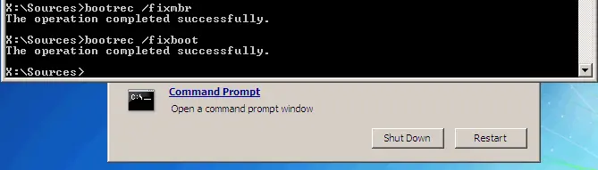 Fixing MBR on the converted VM and restarting the VM