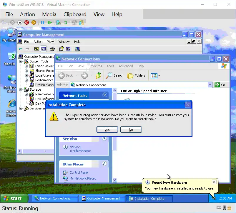 Installing Integration Services after finishing VM migration