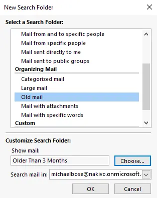 How to find old emails in Microsoft Outlook when using Microsoft 365