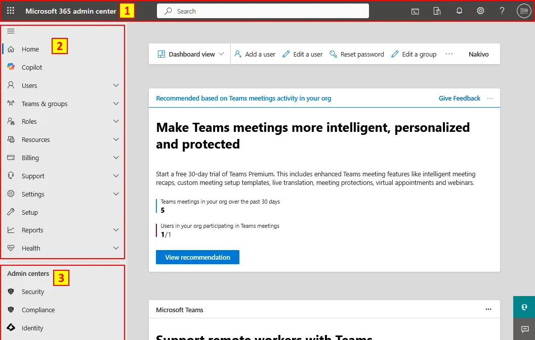 A new version of Microsoft Office 365 admin center