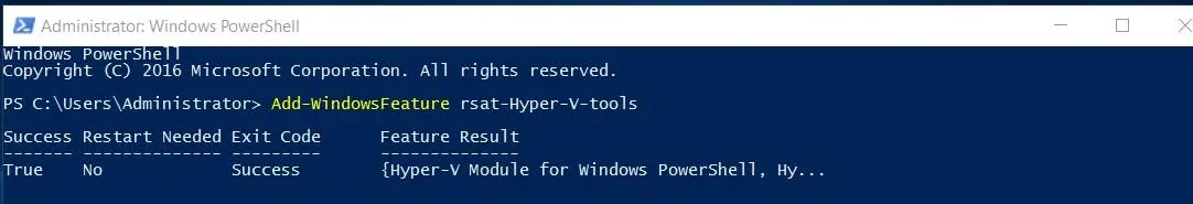 How to enable Hyper-V and open Hyper-V Manager in PowerShell in Windows Server 2016