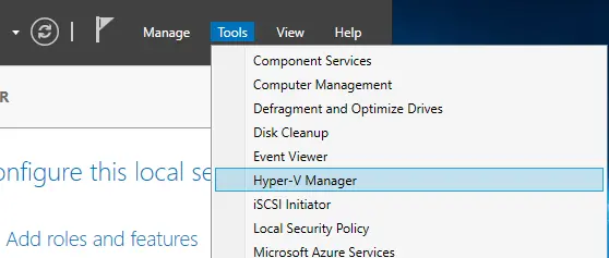 How to open Hyper-V Manager in Windows Server 2022