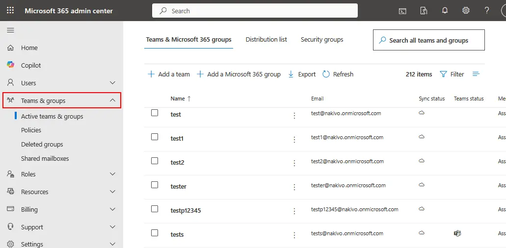 Managing groups