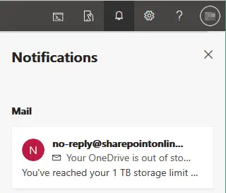 Notifications for the Microsoft 365 admin