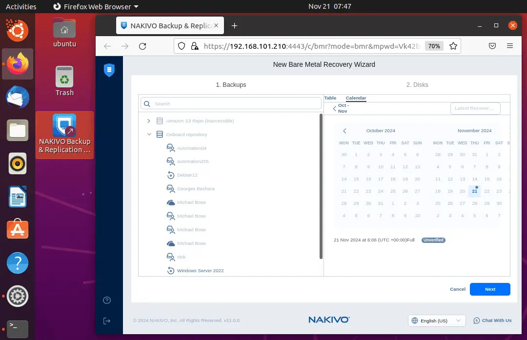 Configuring bare-metal recovery