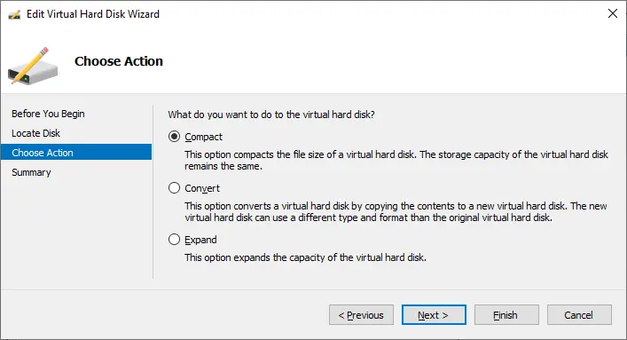 Edit Virtual Hard Disk wizard