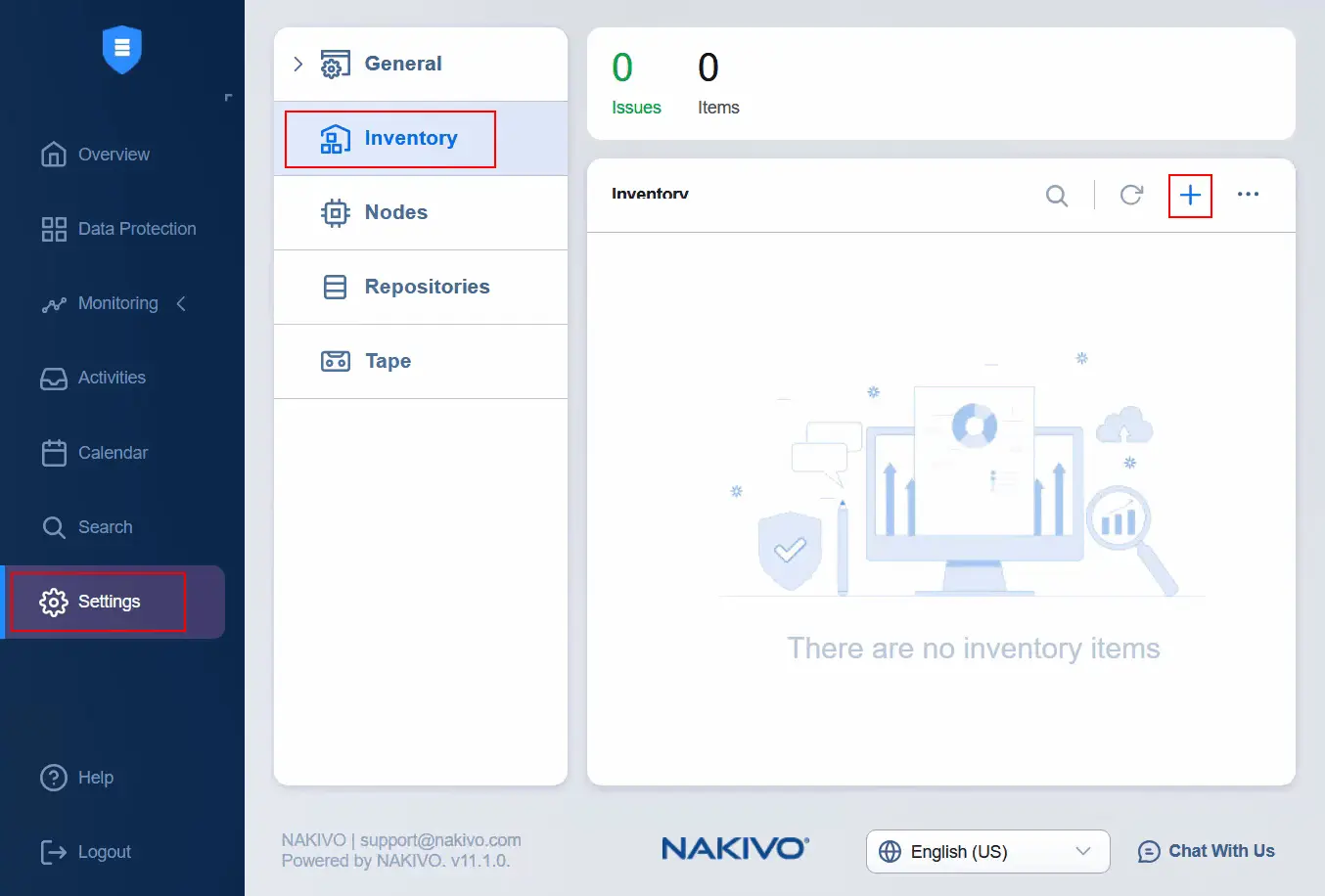 Configuring the NAKIVO inventory