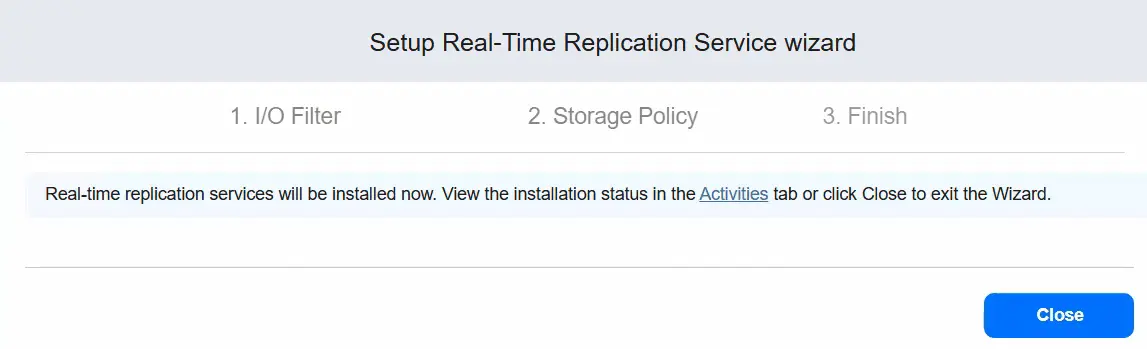 Finishing the service setup