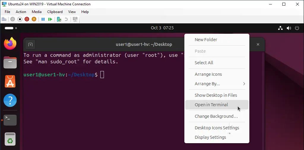 The graphical user interface of Ubuntu Linux 24