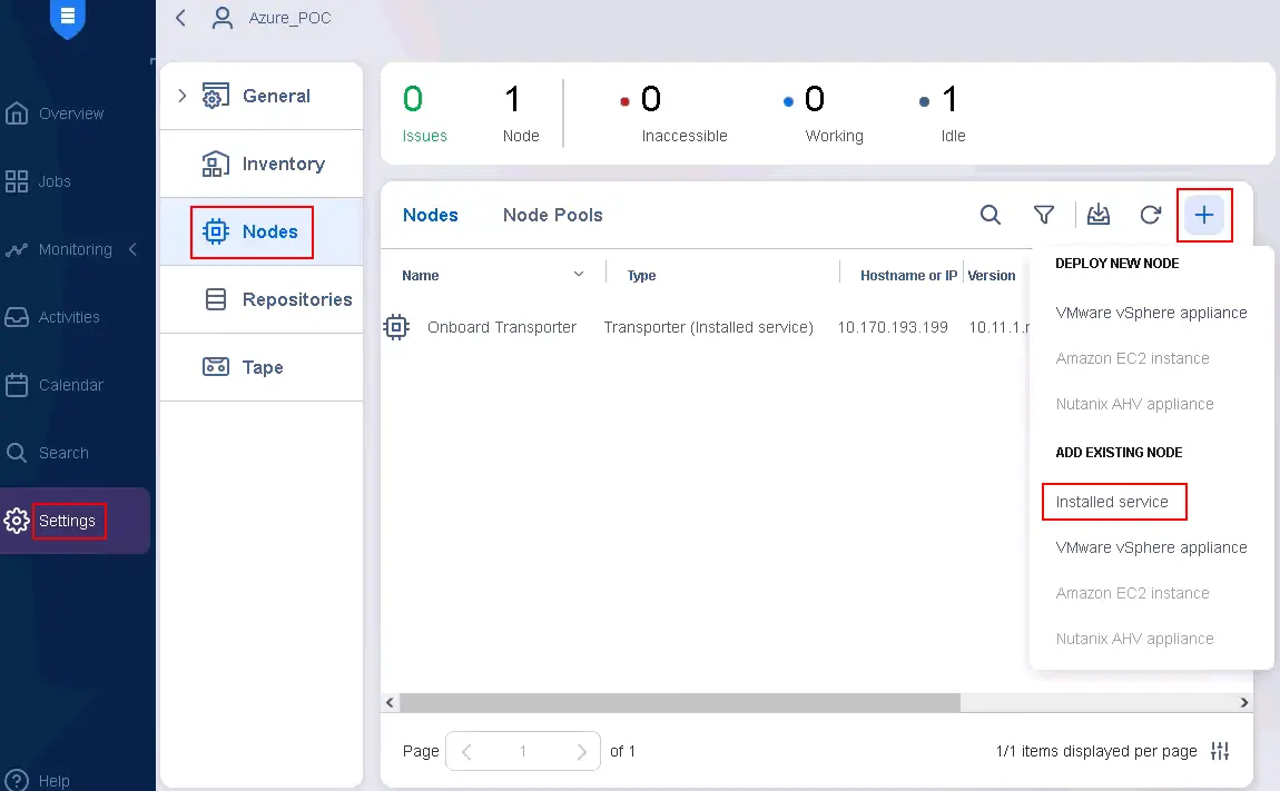 Adding a Transporter to NAKIVO Backup & Replication