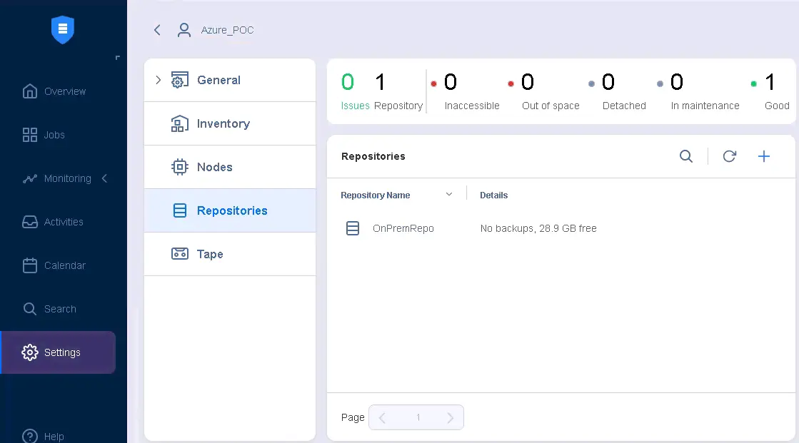 Backup repositories in the NAKIVO solution