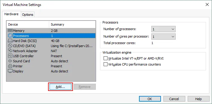 Adding a virtual disk