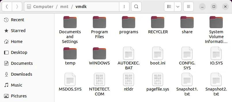 Browse vmdk file contents in Linux