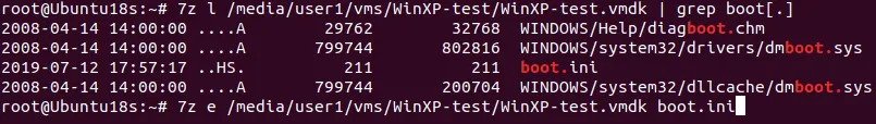 Using 7-Zip as a vmdk extractor in Linux